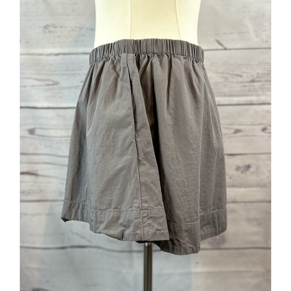Free People Free-Est Mini Skirt Womens Medium Gray Cotton Elastic Waist Pockets - Picture 2 of 6